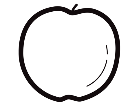 Simple Apple Coloring Page